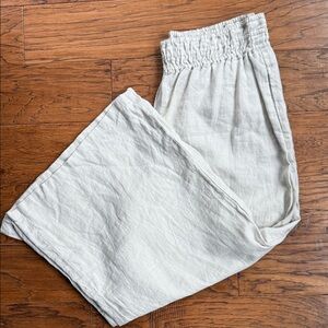 Anthropologie Somerset Linen Pull on Pants